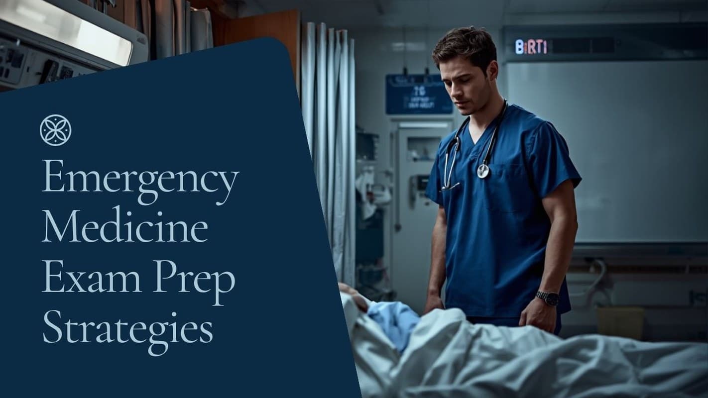 An emergency medicine doctor assessing a patient in a resuscitation bay, illustrative AI-generated imagery